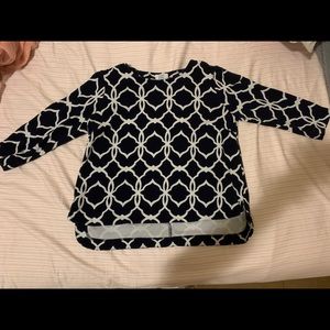 Crown&Ivy Quarter Length Navy Shirt!